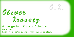 oliver krosetz business card